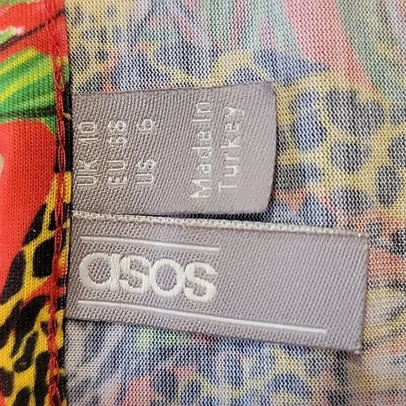 ASOS Swim Jersey Beach Tropical Tiger Print Two-Piece - Picture 8 of 13